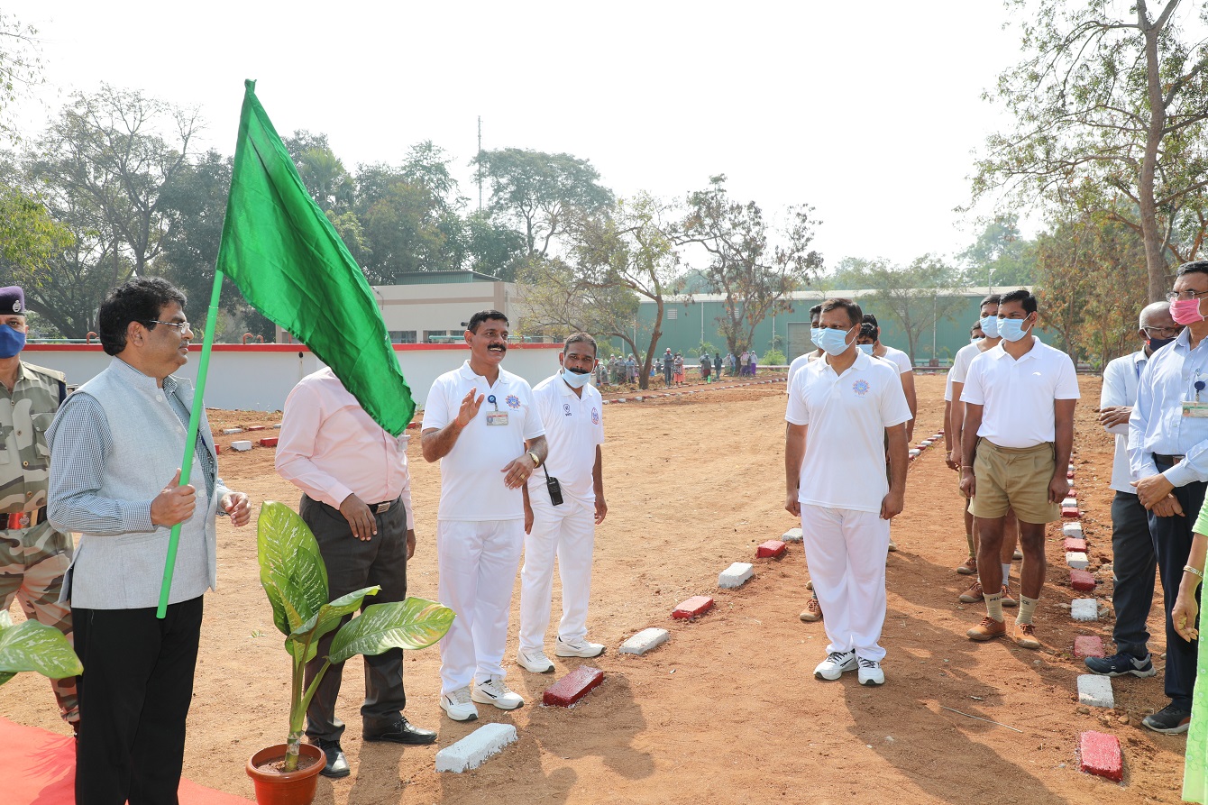 Flag off by Chairman & Chief Executive, NFC of walking track at the ground.