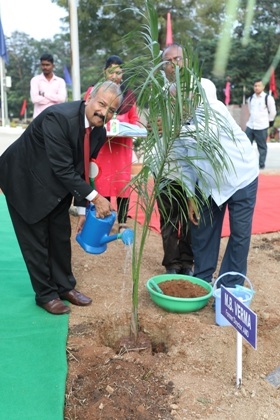 Plantation by Chief Guest Shri MB Verma