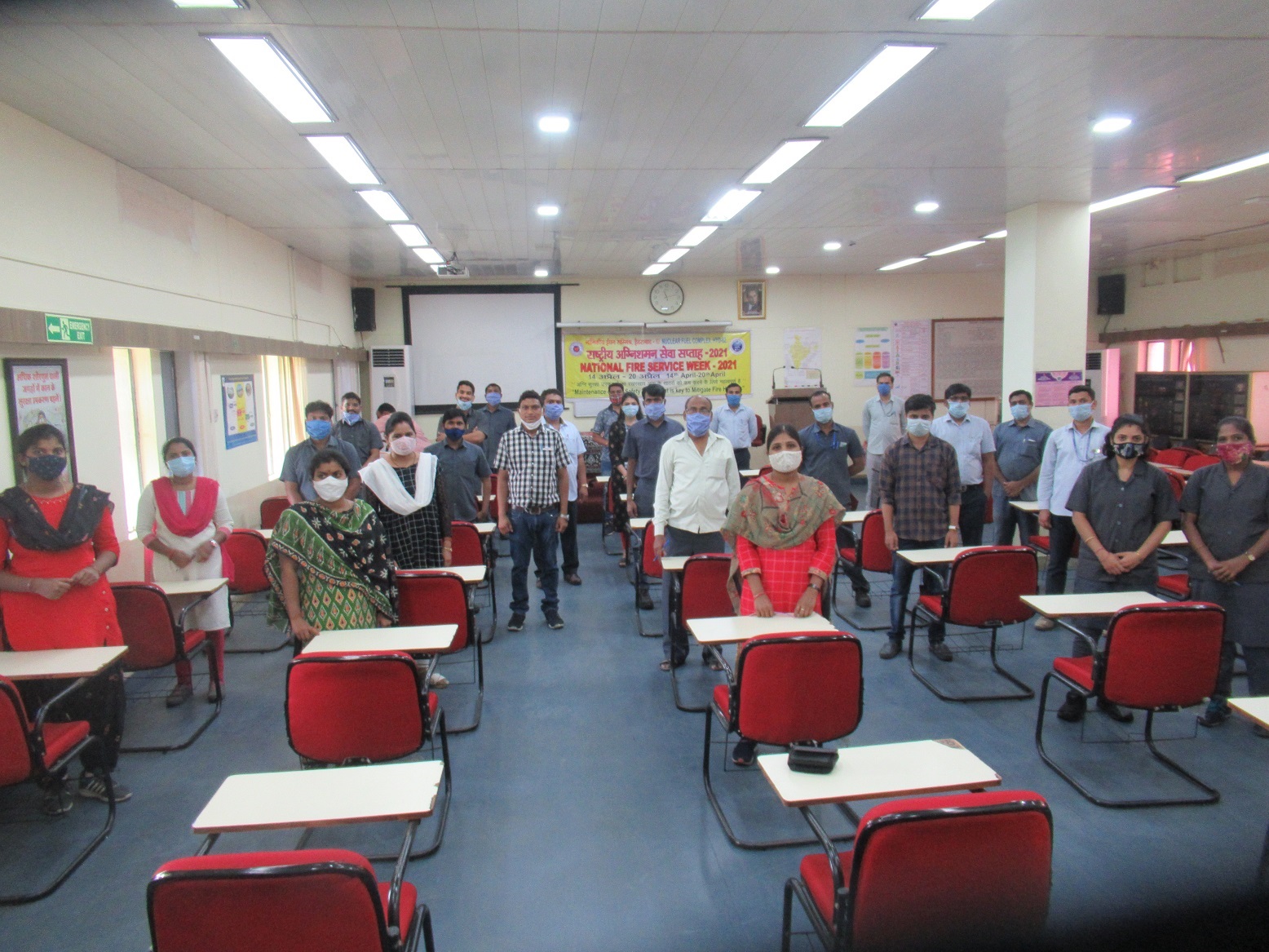 Participant of Quiz competition during National Fire Service Week.