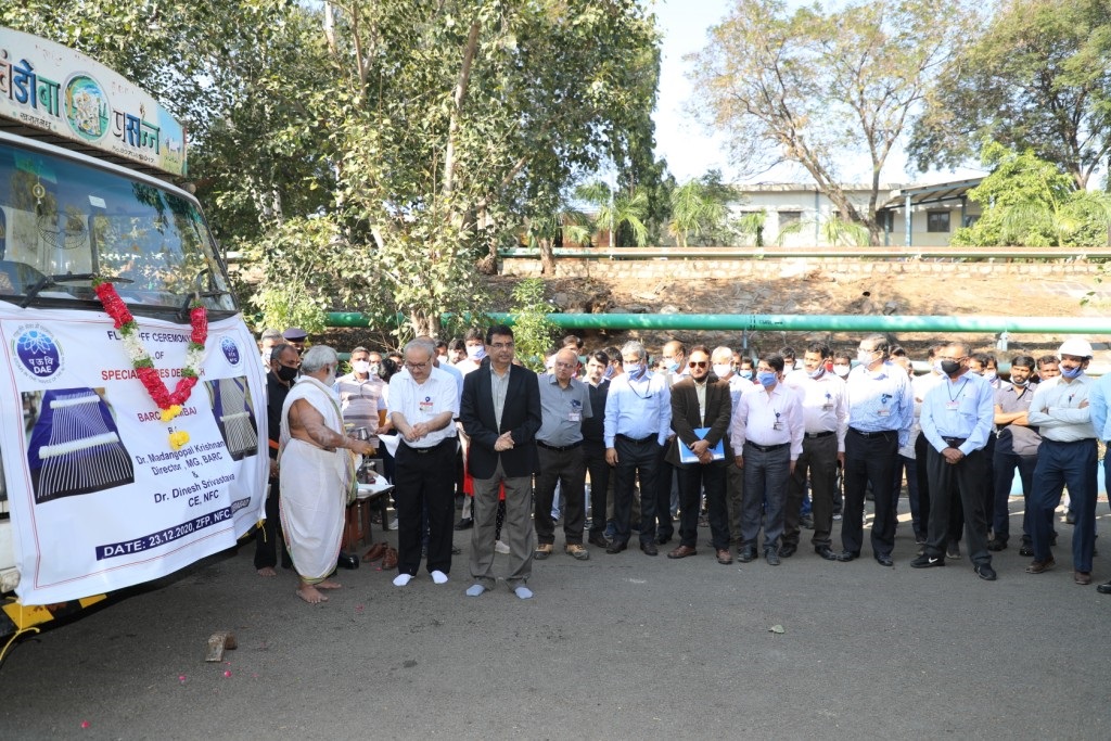 NFC and BARC dignitaries performing pooja.