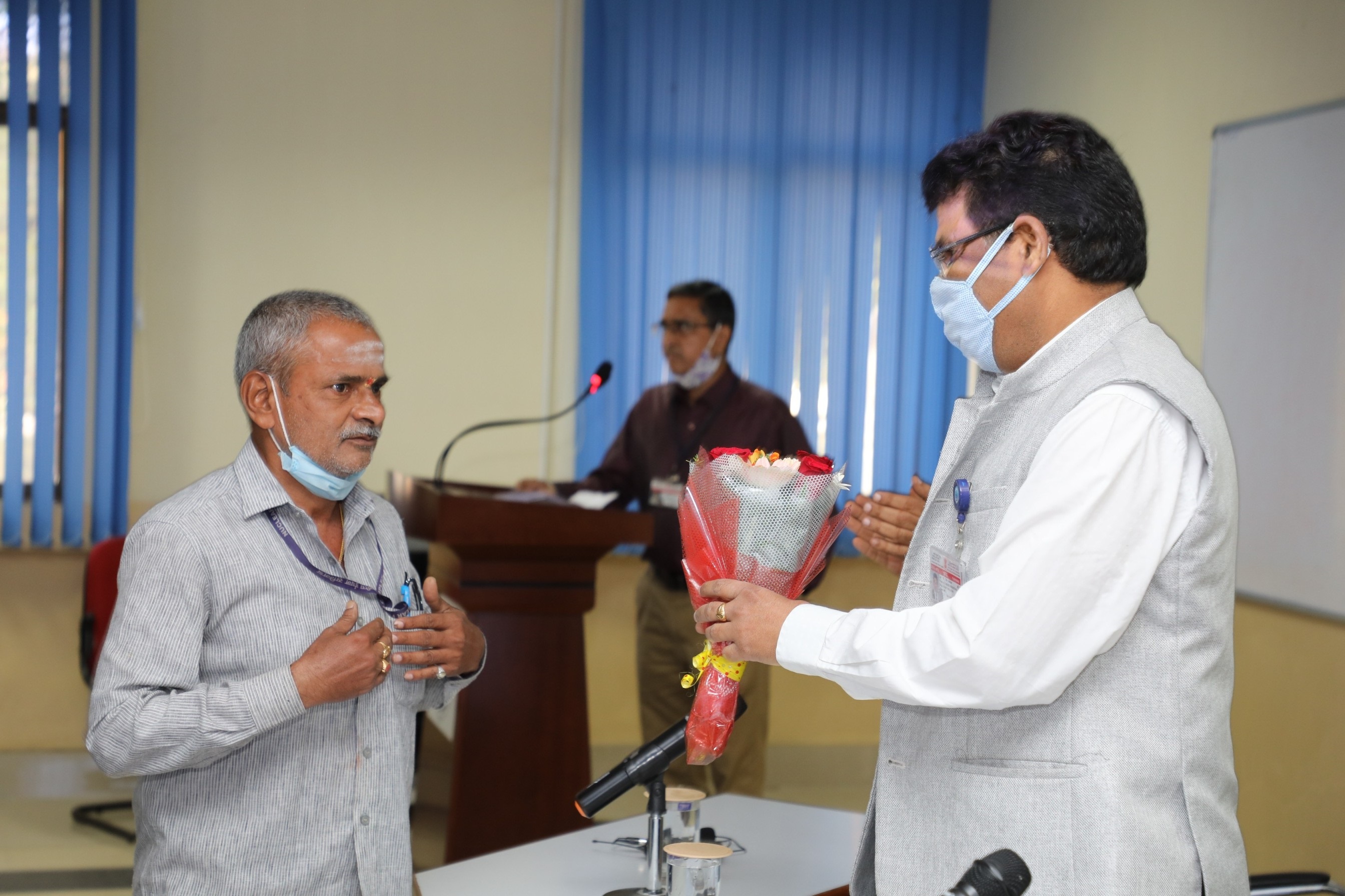 Presentation of bouquet to CE, NFC.