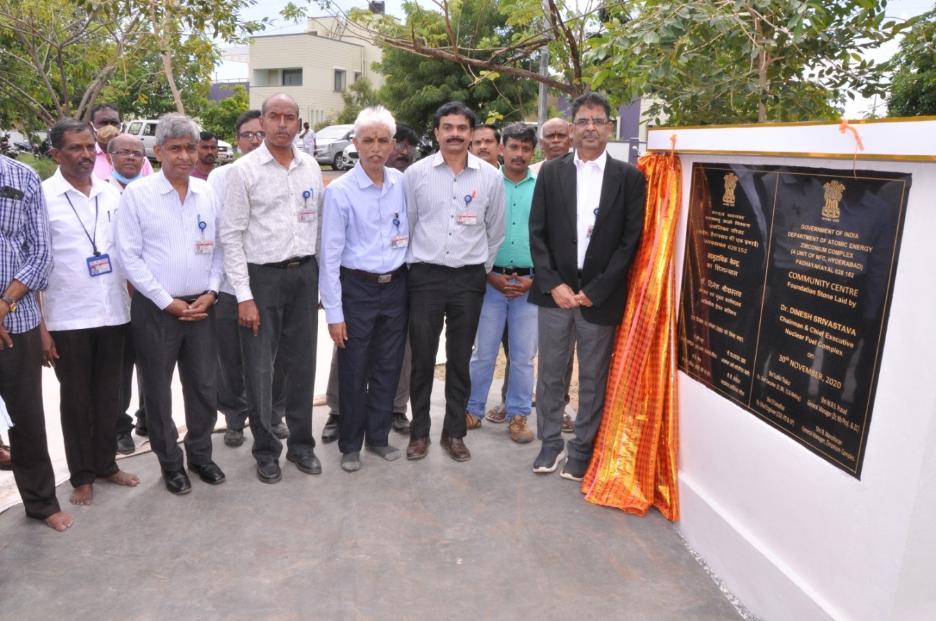 Unveiling of Foundation plaque  for Community Centre .