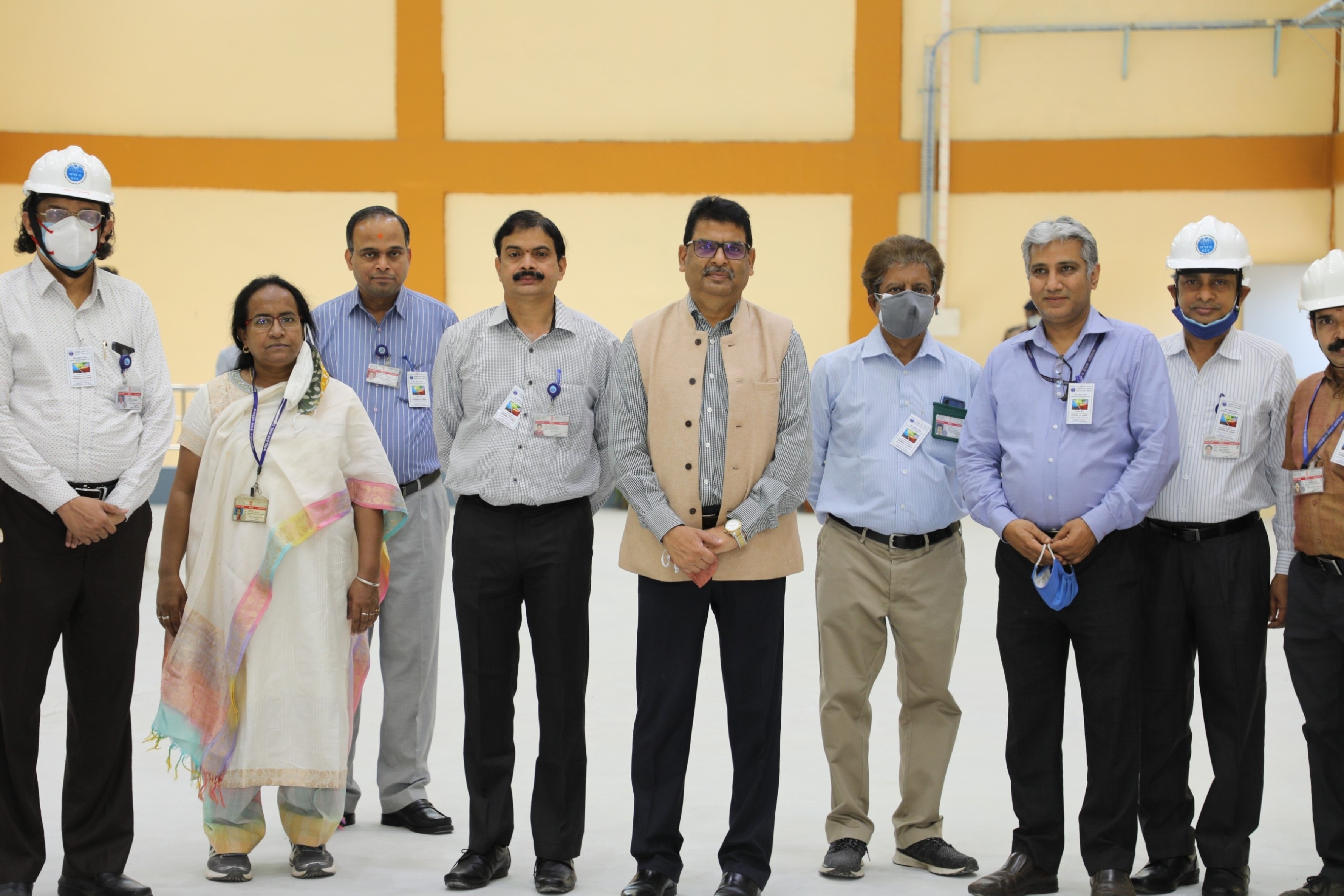 CE, NFC with the Group Heads and Senior Officers inside the FRIT Building.