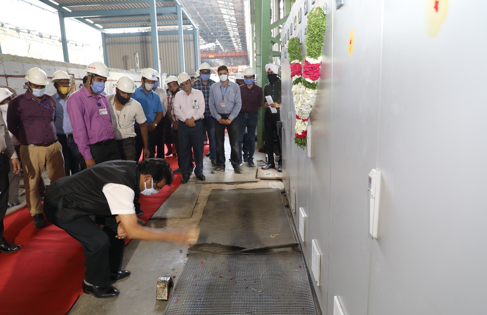 Coconut breaking ceremony by Chairman and Chief Executive, NFC.