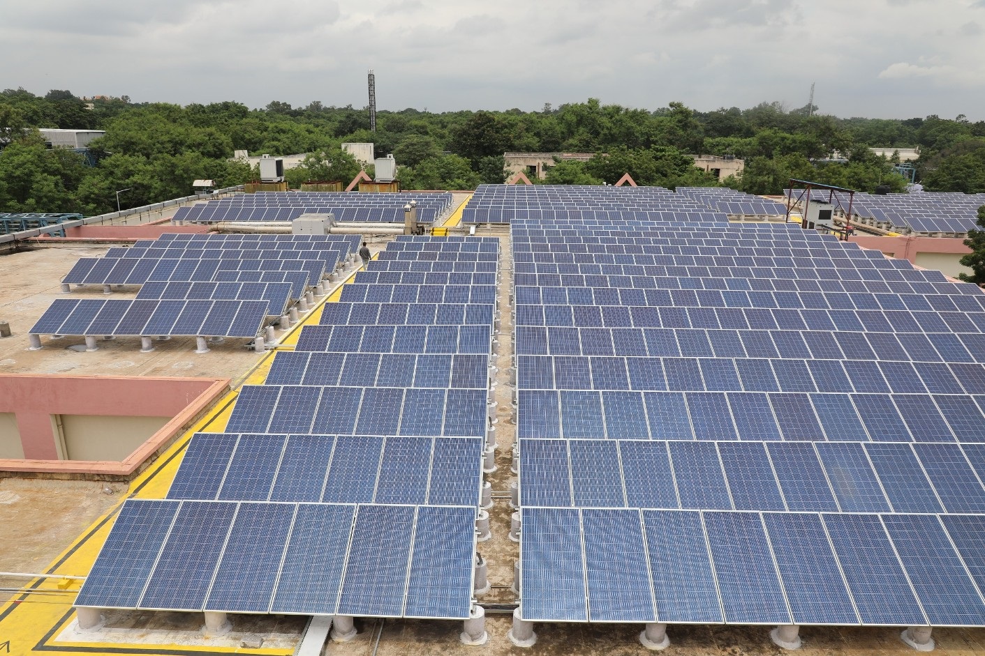 Panoramic view of the Solar power plant.