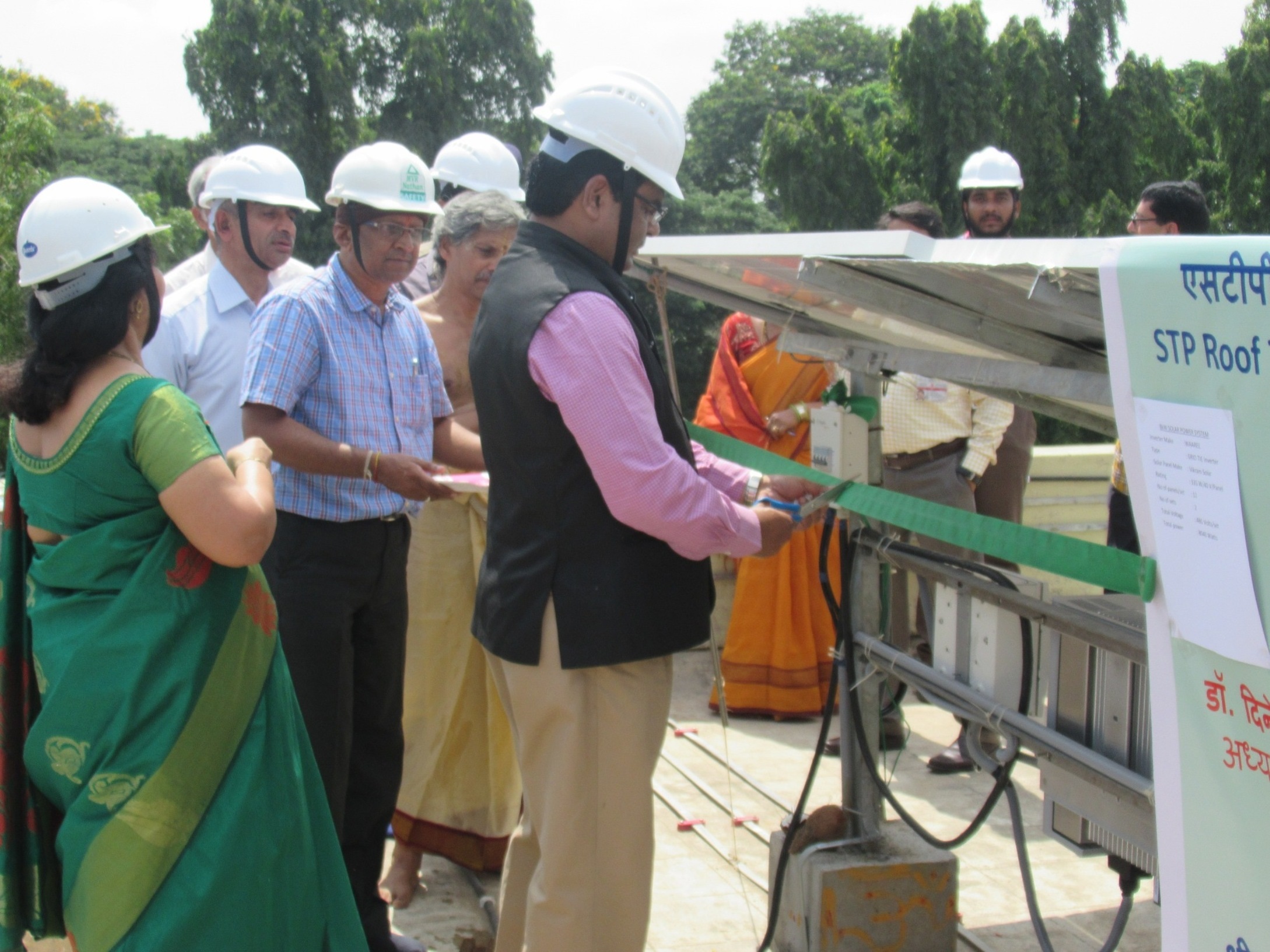 Inauguration of roof top solar power plant by Chairman & Chief Executive NFC