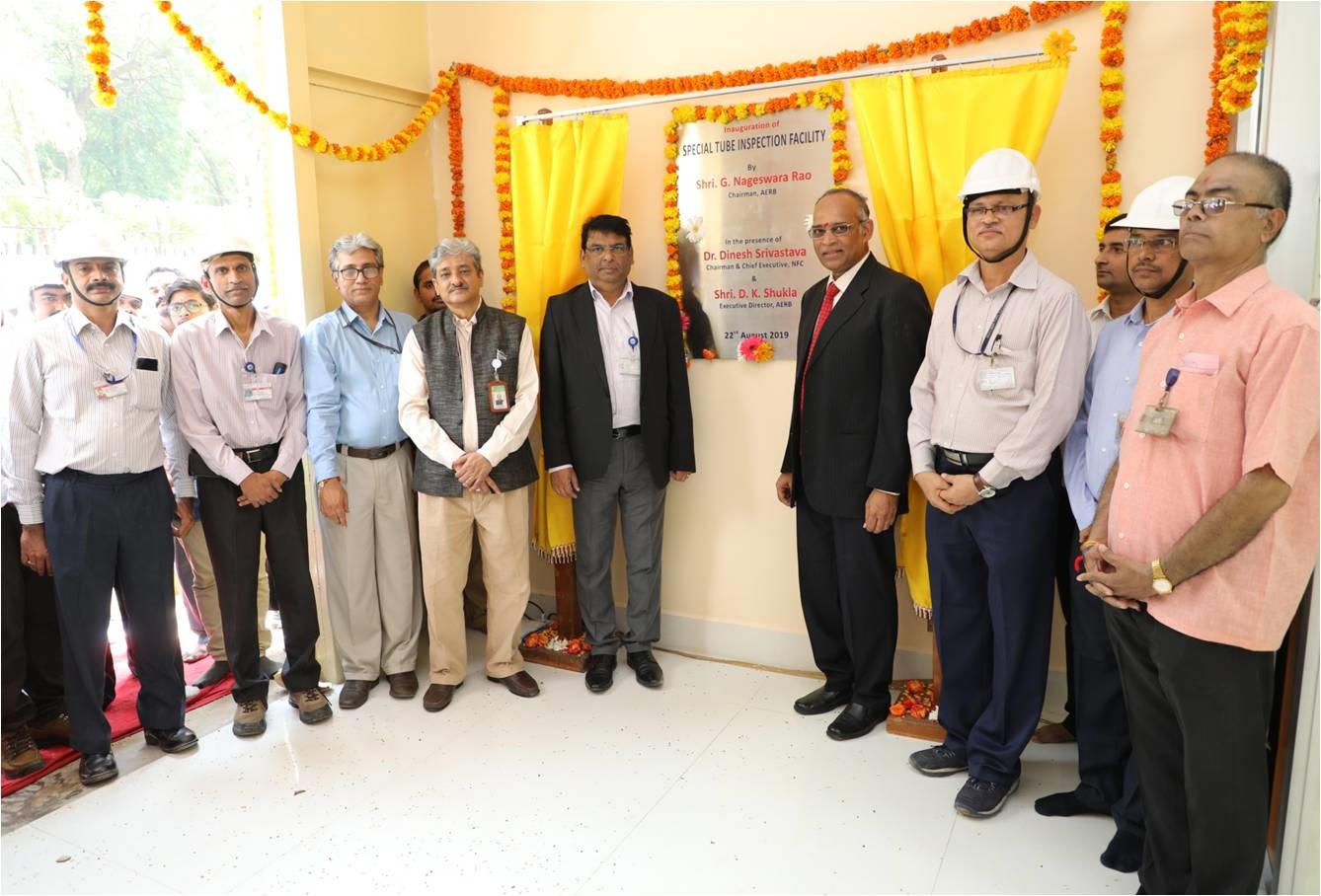 Unveiling of Curtains by Chairman -AERB on the Occasion of Inauguration of Special Tube Inspection Facility