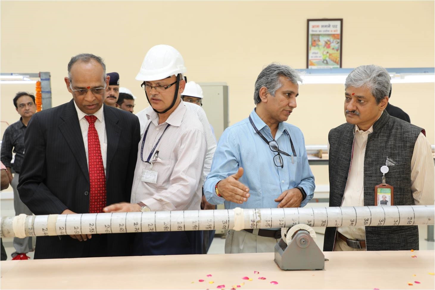 Shri R K Chaube & Dr. Komal Kapoor briefing about inspection activities of Special Tube Products
