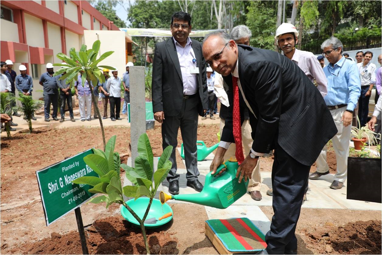 Tree plantation activity in lawn by Shri G Nageswar Rao, Chairman - AERB