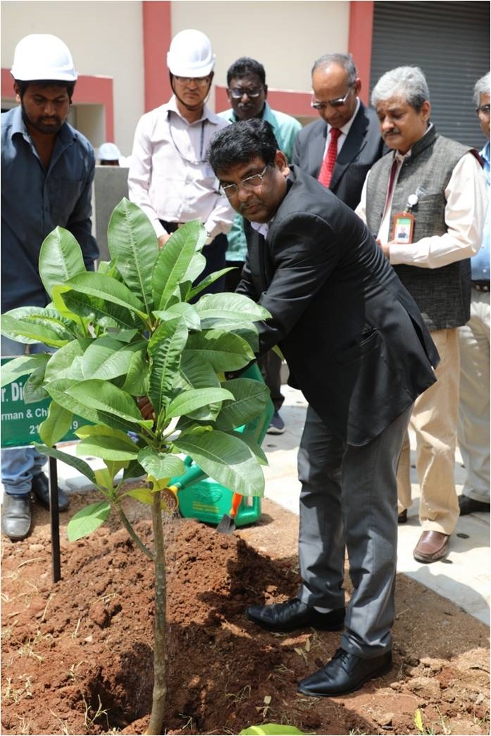 Tree plantation activity in lawn by Dr. Dinesh Srivastava, CE & Chairman – NFC
