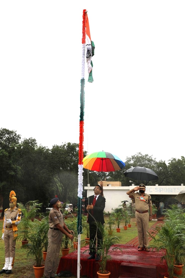 Flag hoisting by Dr. Dinesh Srivastava, CE, NFC.