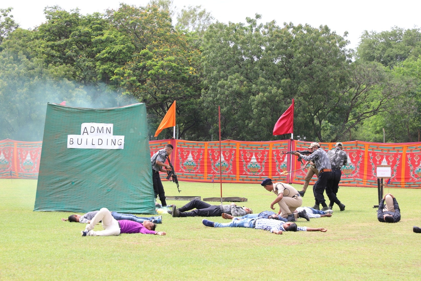 Joint Demonstration by CISF, Fire & Medical Departments