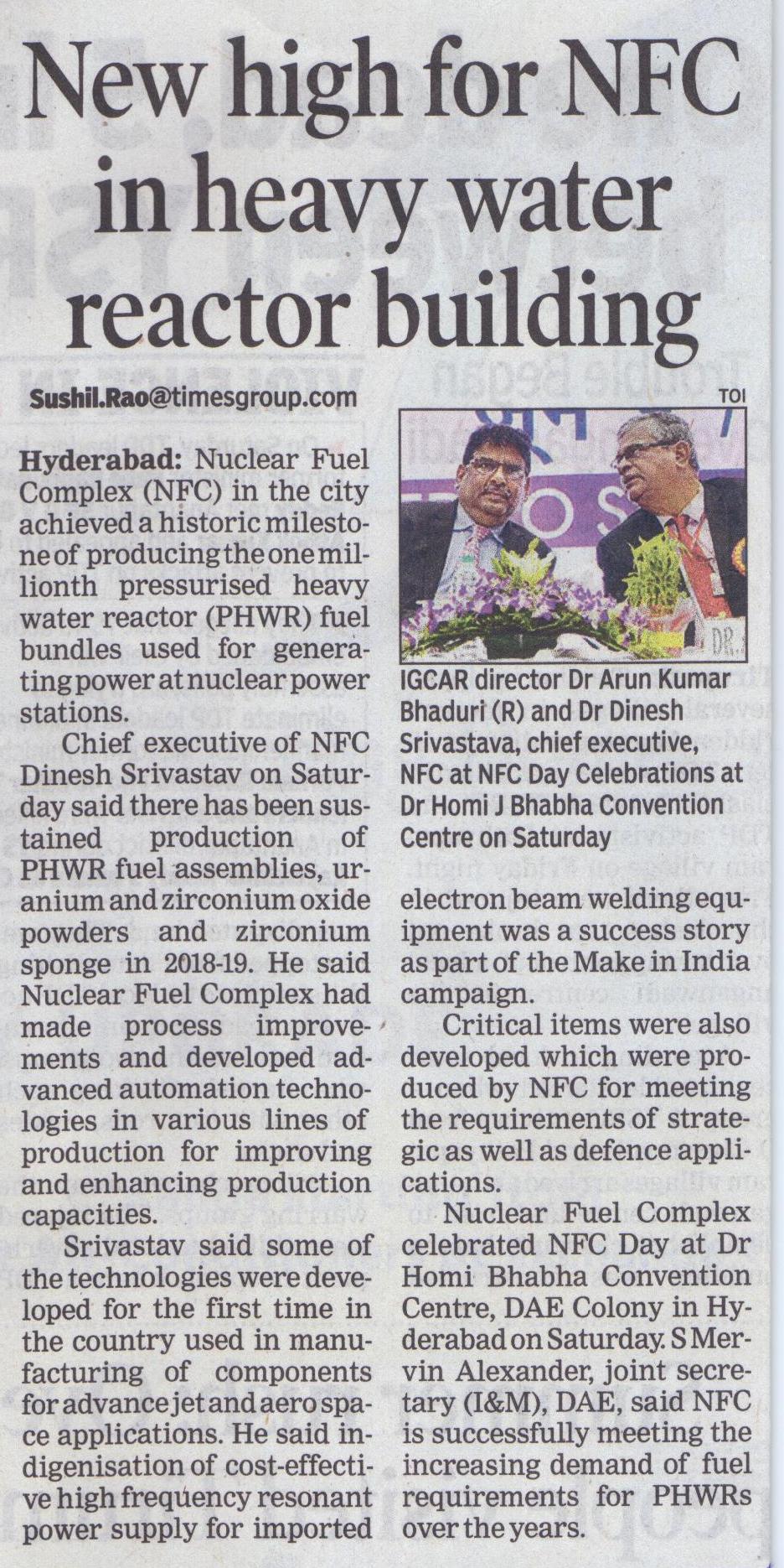 Times of India English Daily 02.06.19