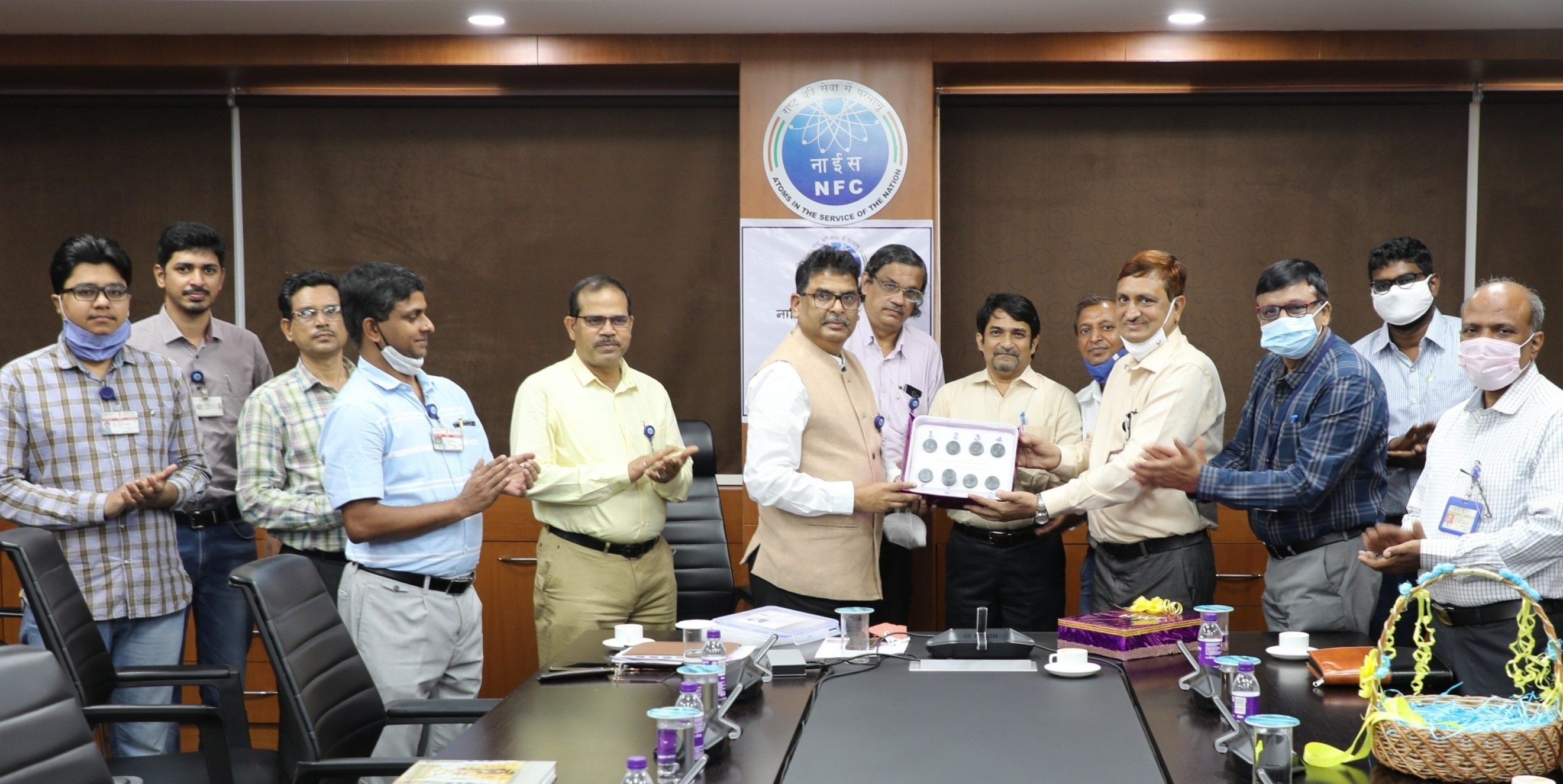 Chairman  & CE, NFC with other Officials of NFC and HWP, Manuguru.