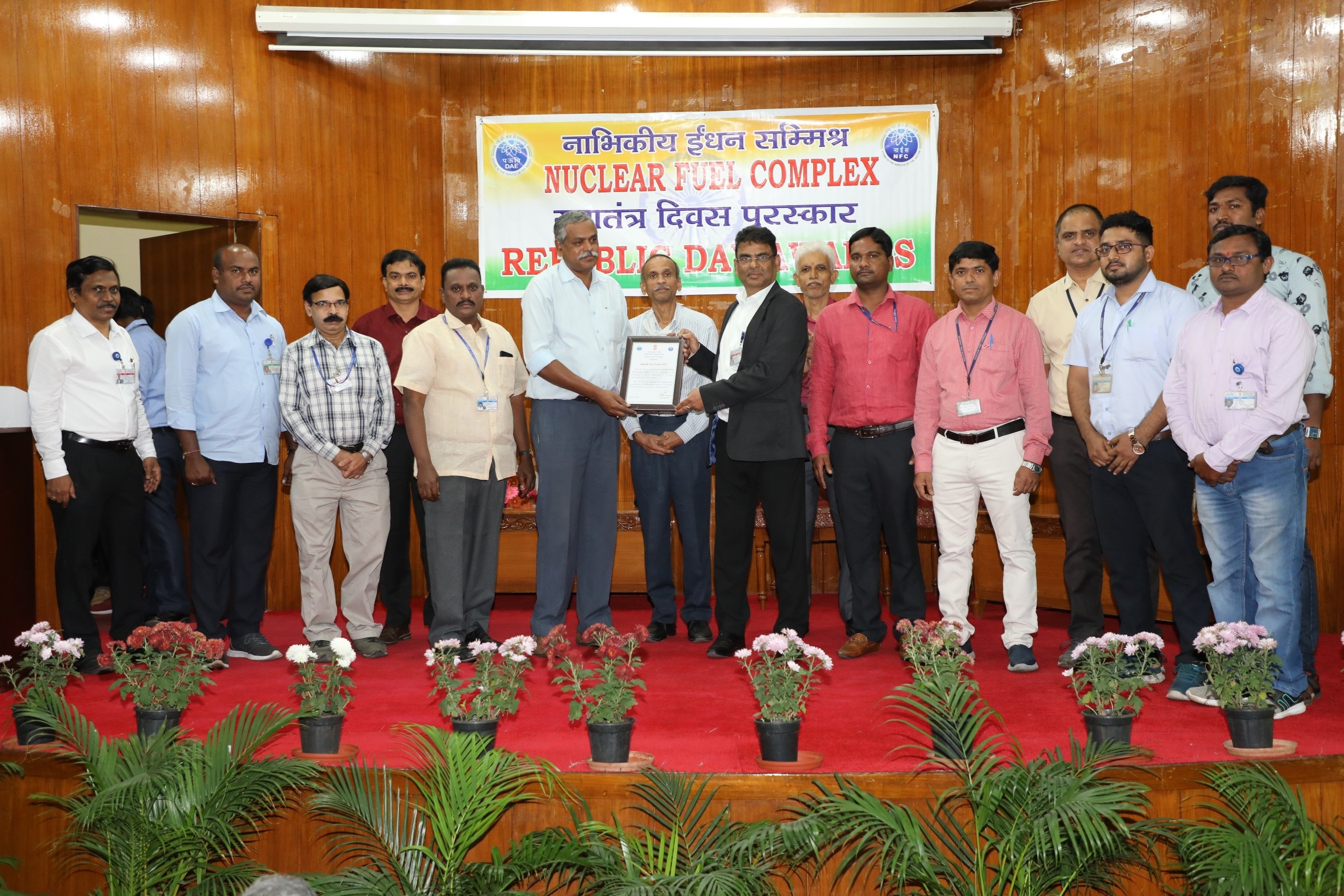 Special Group Award presenting for “Restoration of critical equipments of STP after submergence due to heavy rain” to M-STP, STP, CED, PD and utilities.