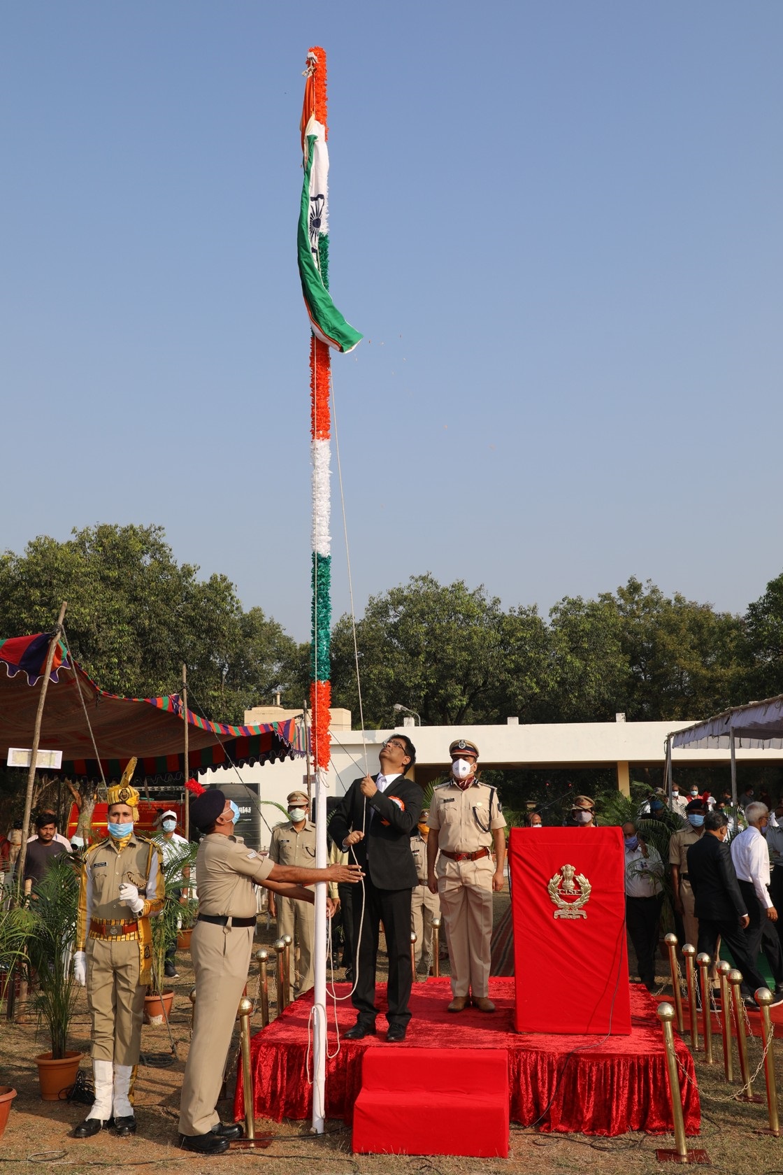 Flag hoisting by Dr. Dinesh Srivastava, Chairman & CE, NFC.