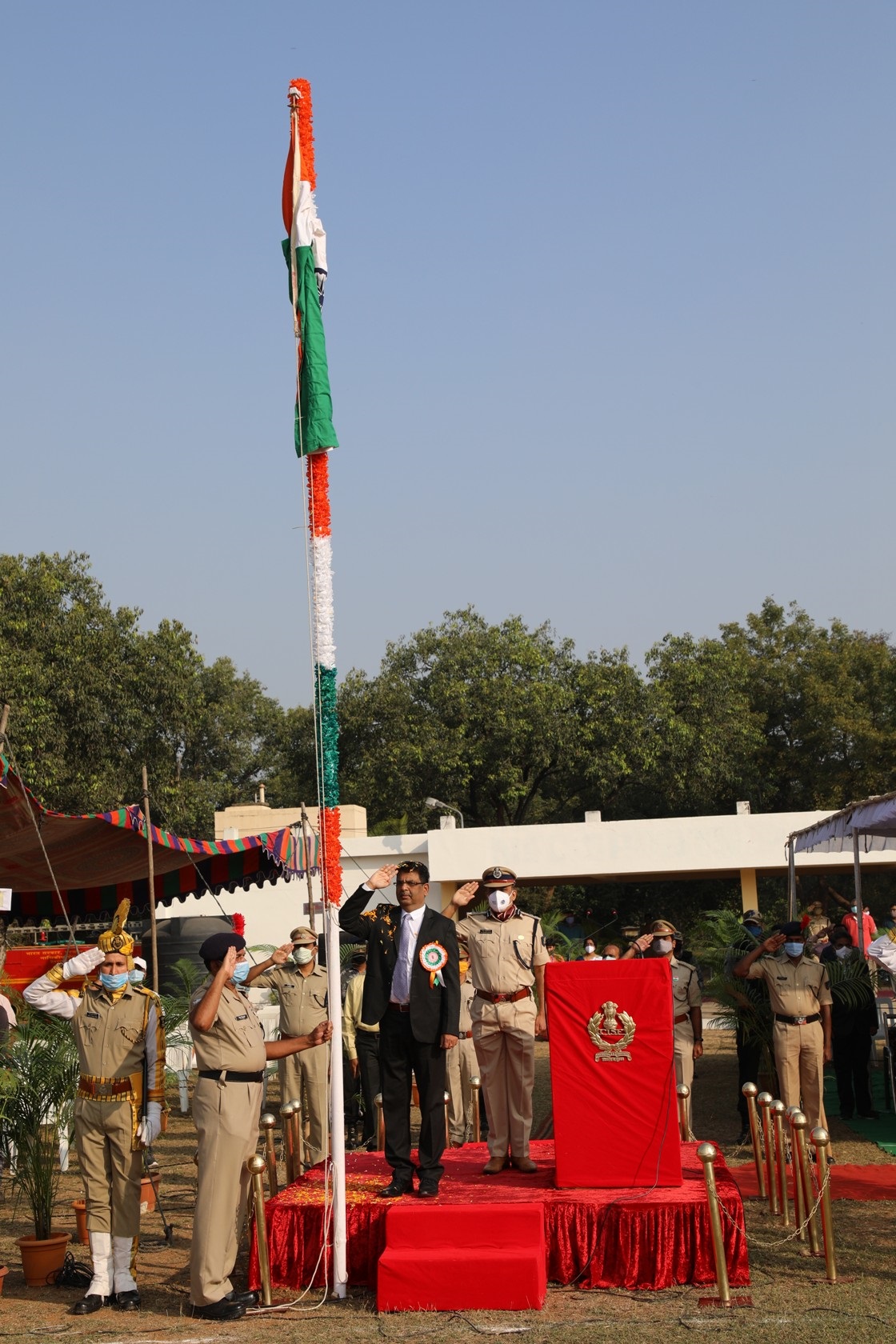Salute to the National Flag by Dr. Dinesh Srivastava, Chairman & CE, NFC.