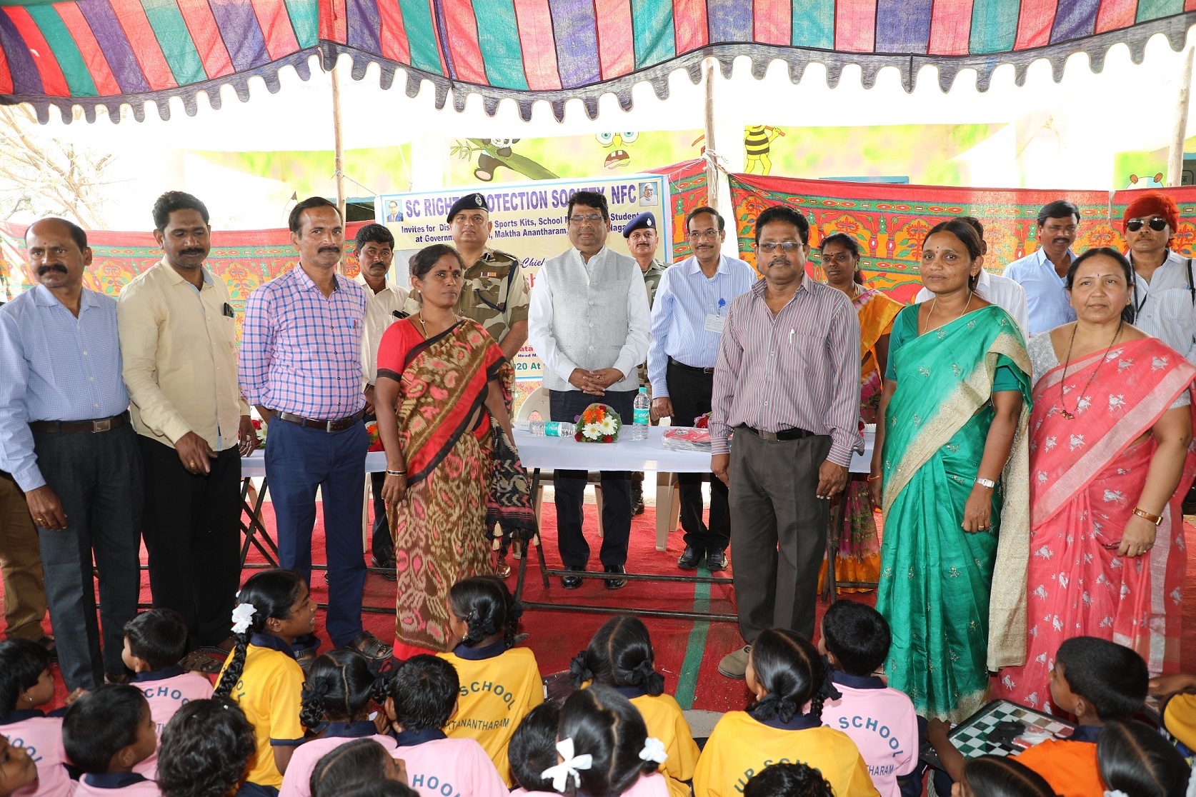 Group Photo along with School Teachers and Sarpanch