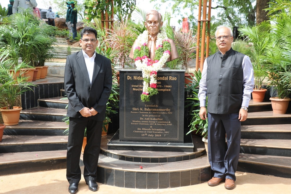 Garlanding to the Bust of Dr. N. Kondal Rao