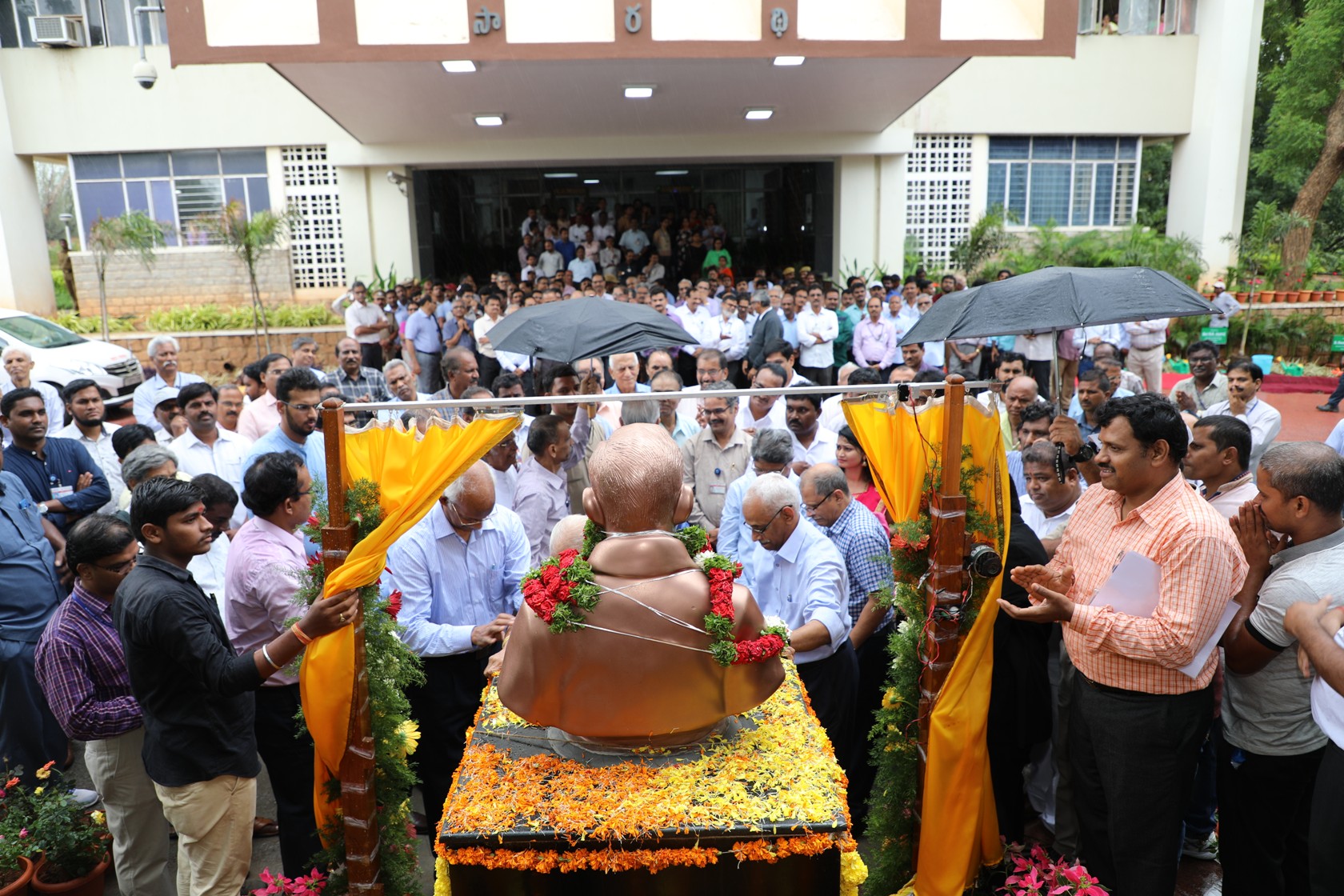 Gathering at the Unveiling ceremony.