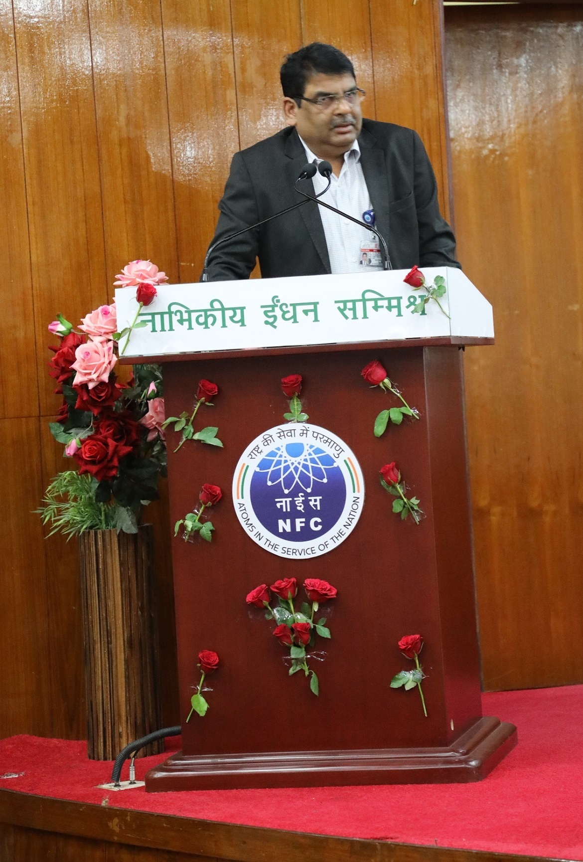 Chief Executive, NFC addressing the gathering.