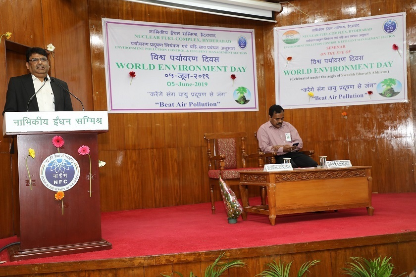 Dr Dinesh Srivastava, CE, NFC addressing the audience