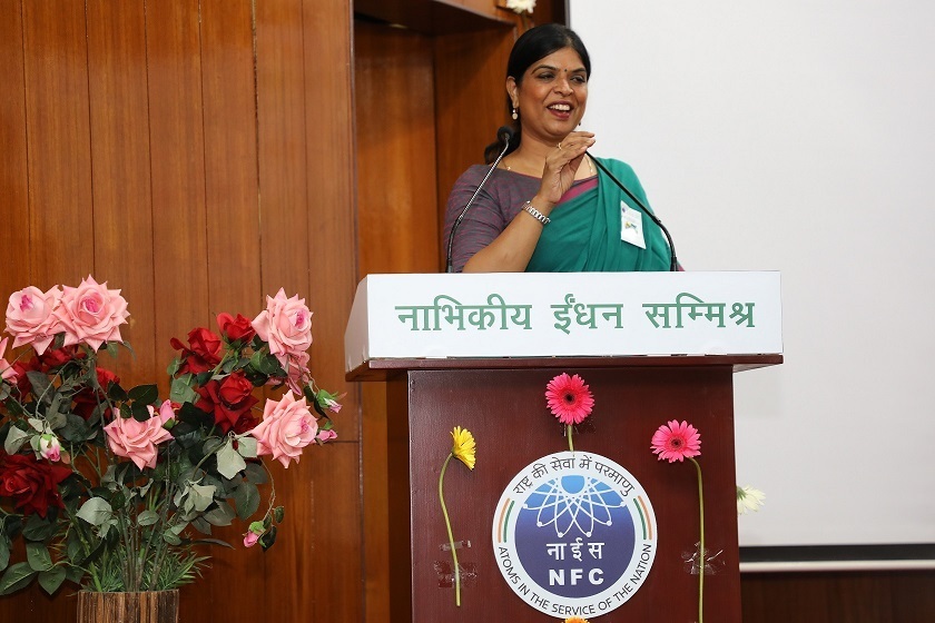 Smt Kalpana Ramesh, Environmental activist  addressing NFC audience