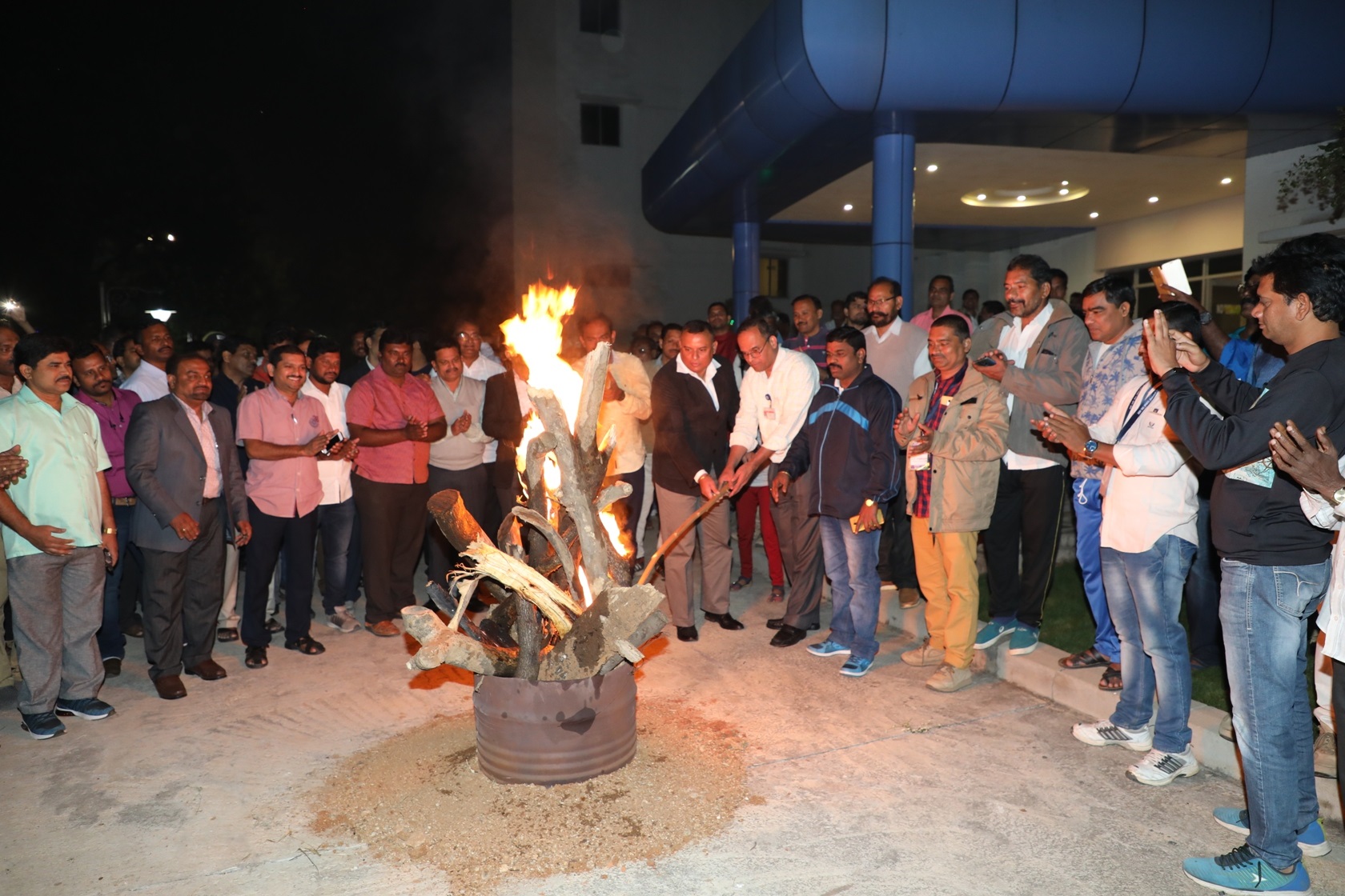 Camp fire programme at Dr Homi J Bhabha Convention Centre.