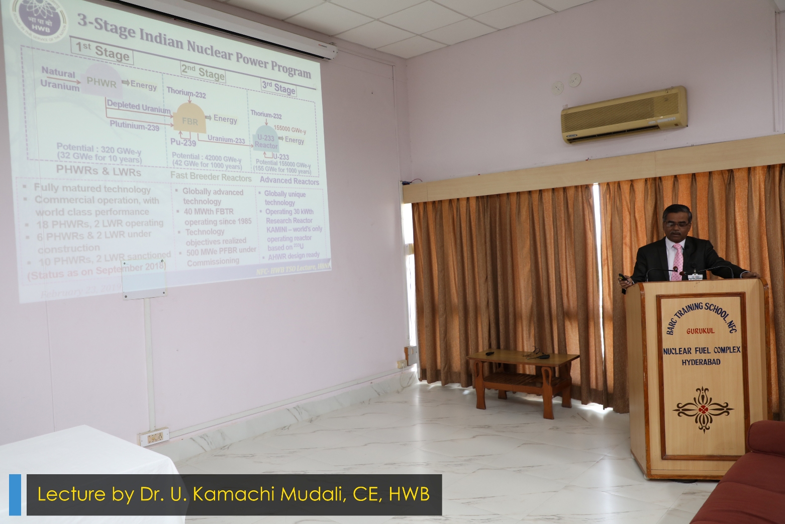 lecture by Dr. U. Kamachi Mudali, CE, HWB