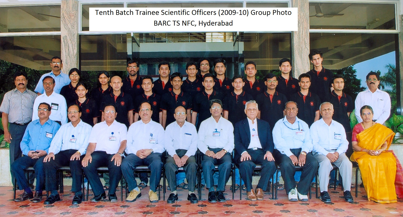 Tenth Batch Trainee Scientific Officers (2010-11) Group Photo with names – BARC TS, NFC, Hyderabad